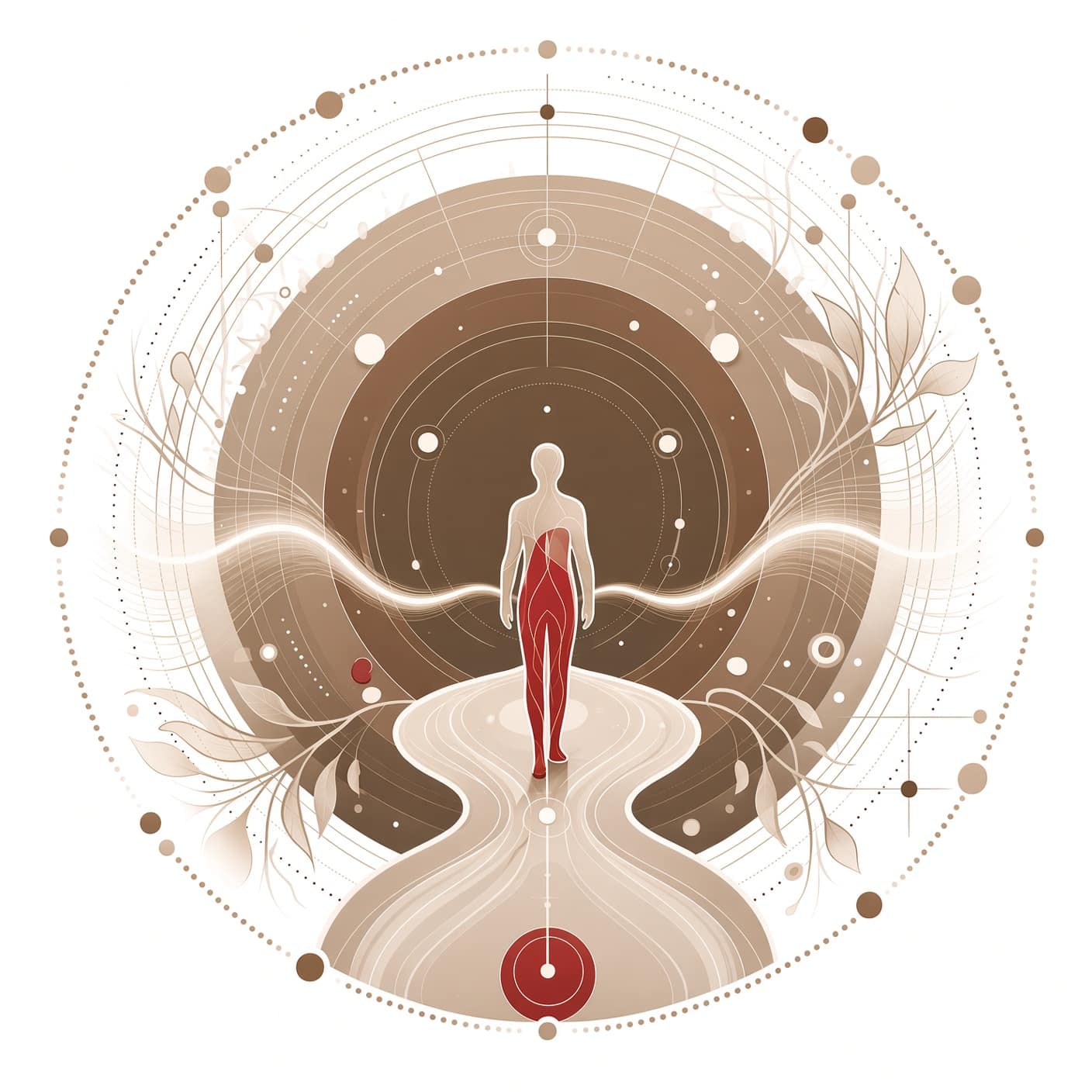 Figure walking a path โ The Inner Journey to greater freedom, health and happiness